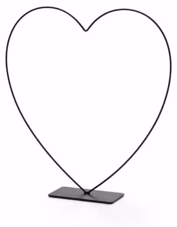 Cornice Decorativa Cuore Nera 30 Cm