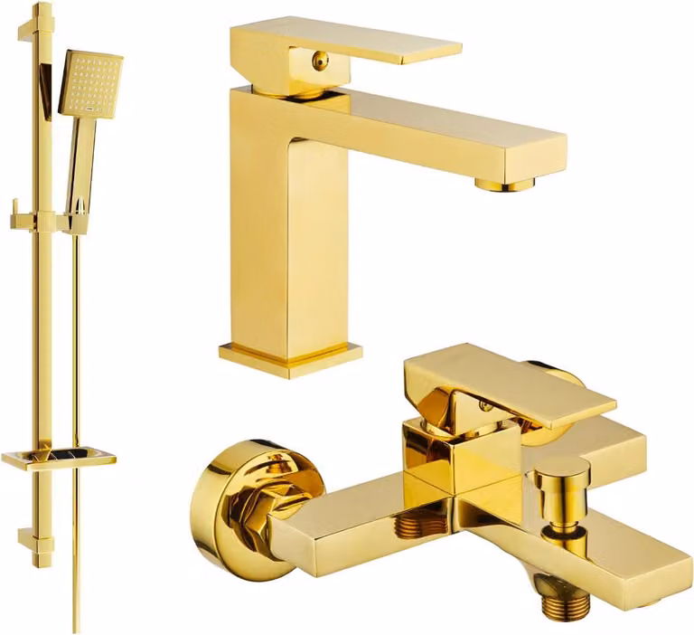 Mexen Uno DQ45 set da bagno, dorato - 71403DQ45-50