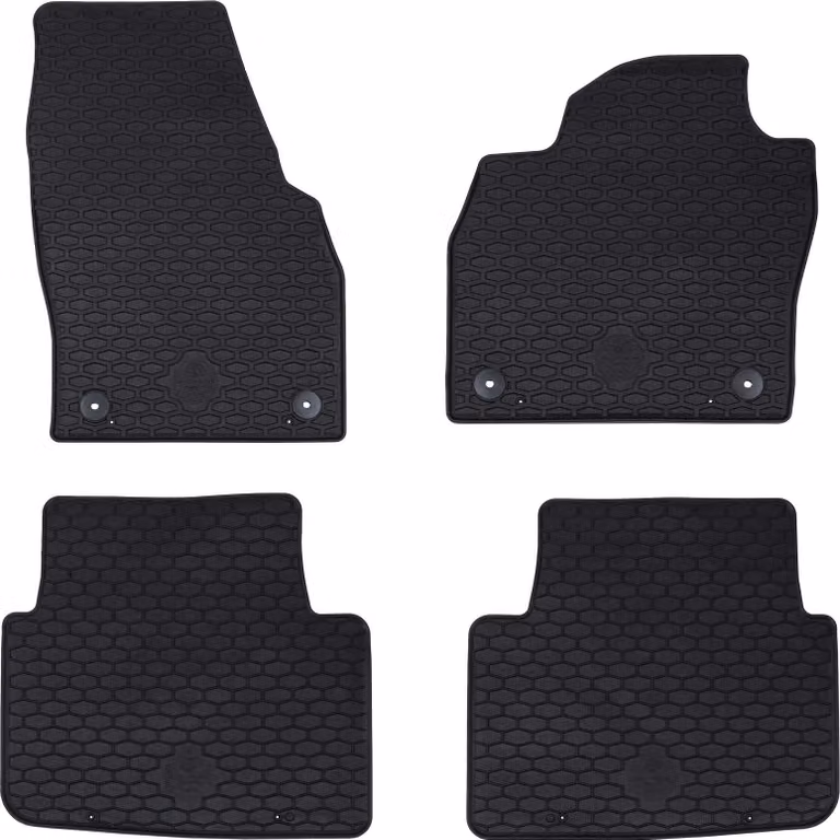 Tappetino per Auto 4 pcs Nero adatto per KAMIQ 2019- Gomma