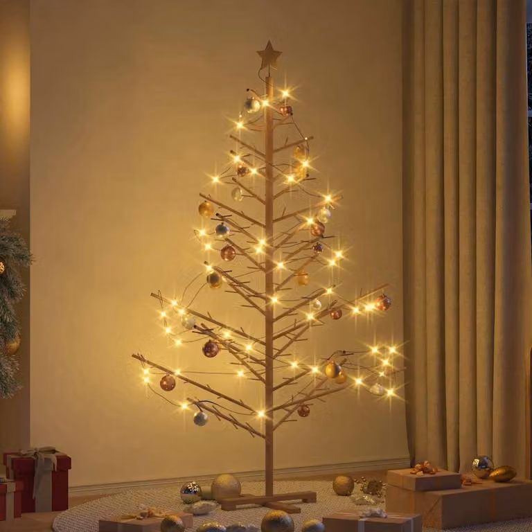 Maison Exclusive - Albero di Natale in legno marrone, 180 cm, legno massello di pino