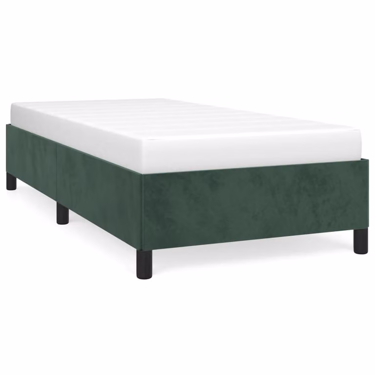 Giroletto senza Materasso Verde Scuro 90x200 cm in Velluto