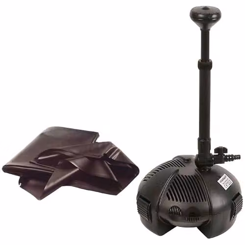Kit Completo per Laghetto Pompa + Telo in PVC 1500 lt/h Rama Lagomax