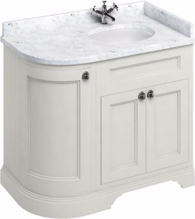 Mobile lavabo Casa Padrino con piano in marmo e 3 ante - Lavabo