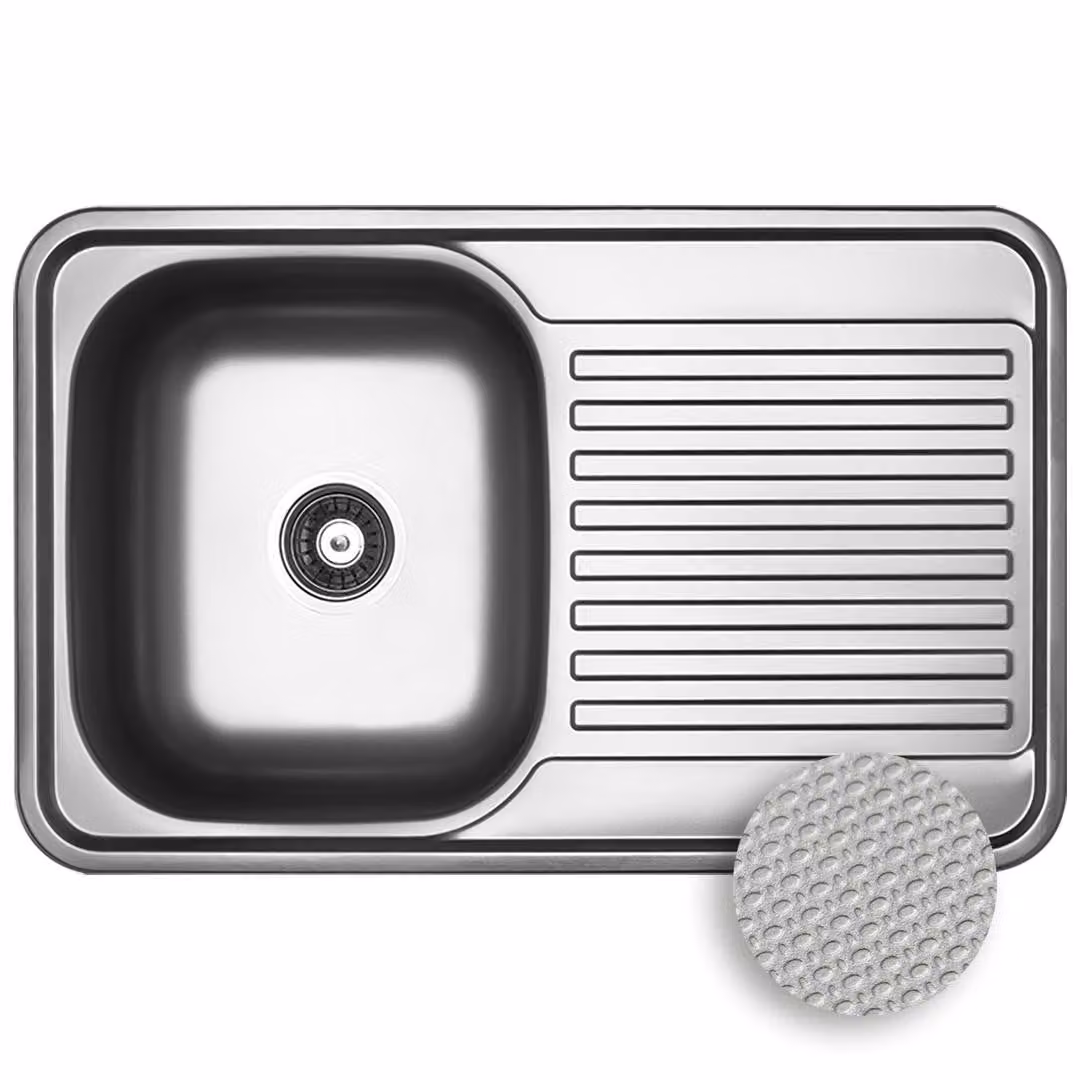 Lavello da cucina a 1 vasca in acciaio inox Lavello da cucina da incasso Lavello da cucina 48x78x18,5 cm
