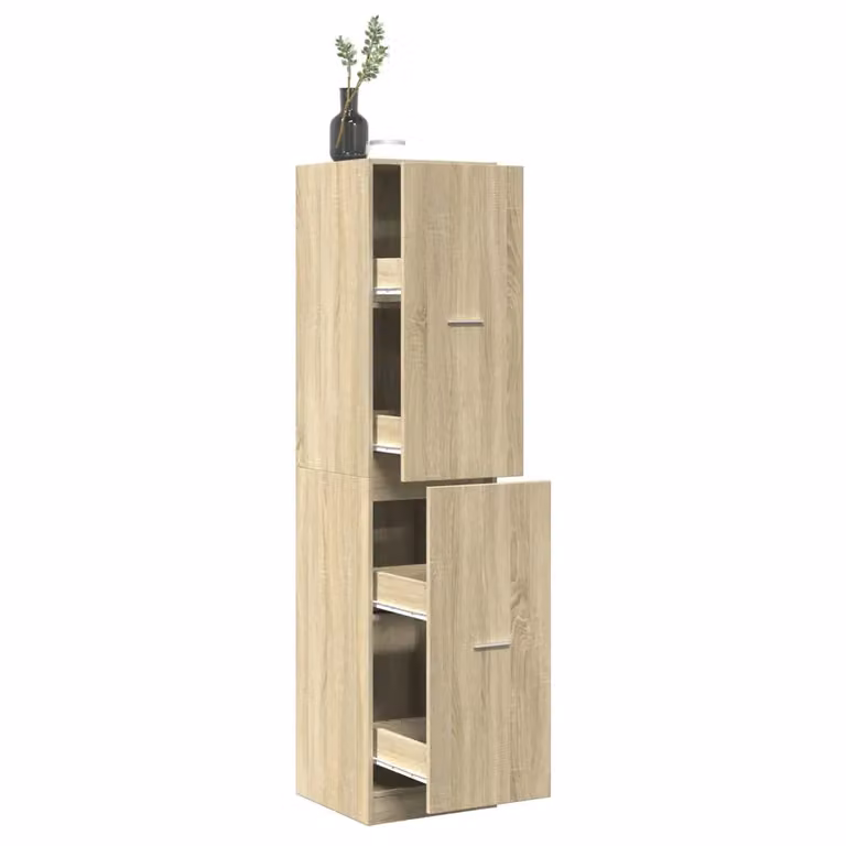 Armadietto da Farmacia a Parete vidaXL in Rovere Sonoma, L: 40 cm, P: 41 cm, H: 174,5 cm
