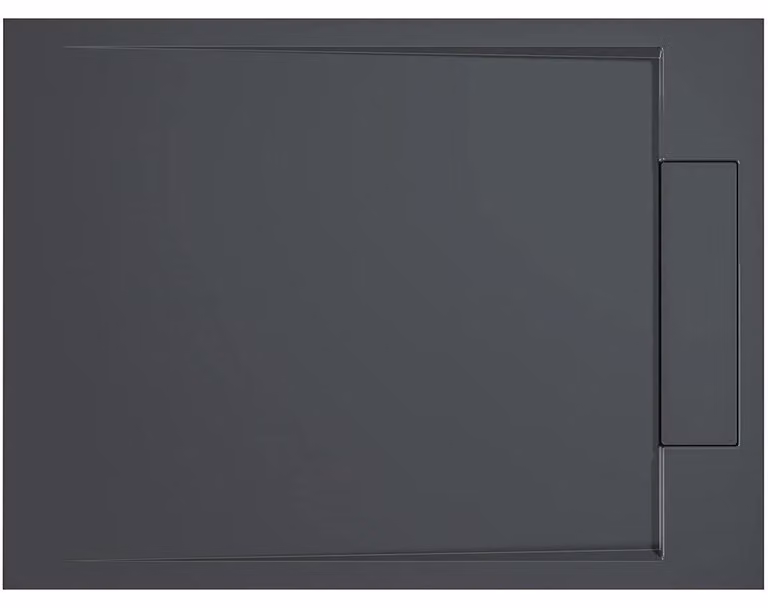 CERANO - Piatto doccia rettangolare Loro - marmo colato - grigio scuro - 120x90x3,5 cm