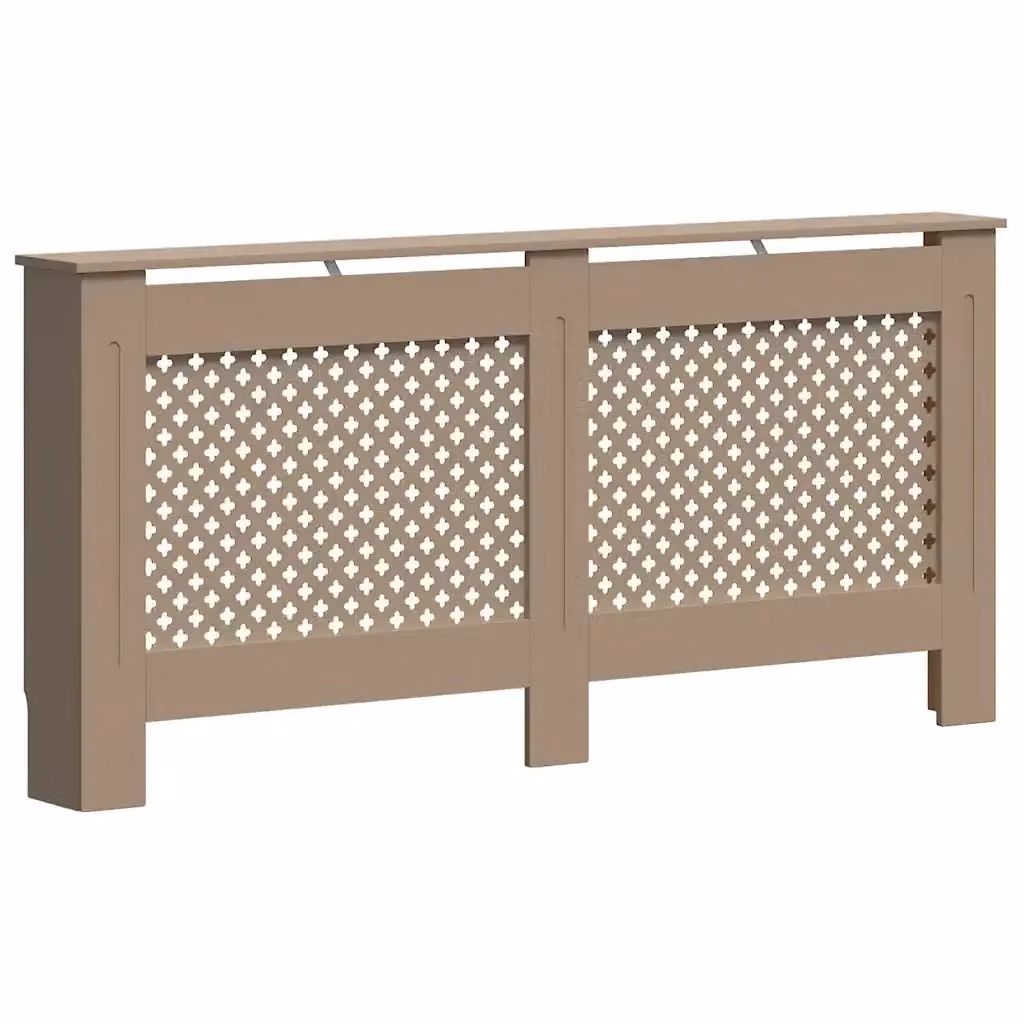 Copertura per radiatore vidaXL in MDF marrone con design geometrico moderno L: 172 cm, P: 19 cm, H: 81,5 cm – 2
