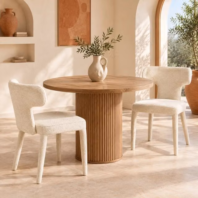 Set di 2 Sedie da Pranzo Moderne con Schienale a T, Seduta Imbottita in Tessuto e Struttura in Metallo a 4 Gambe