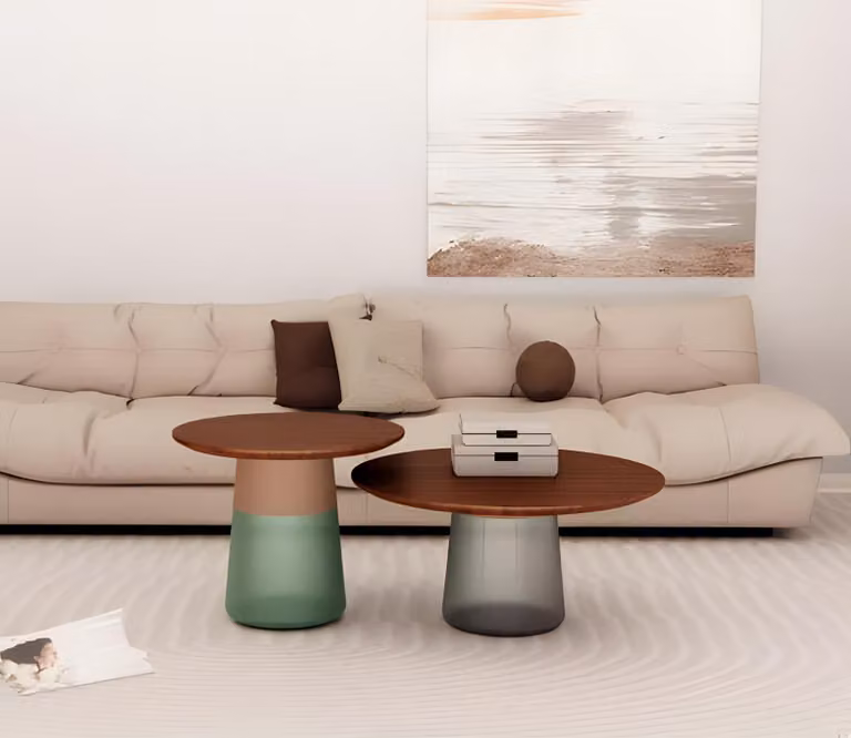 Set di tavolini da salotto di design, esclusivi tavoli rotondi, tavolino da caffè