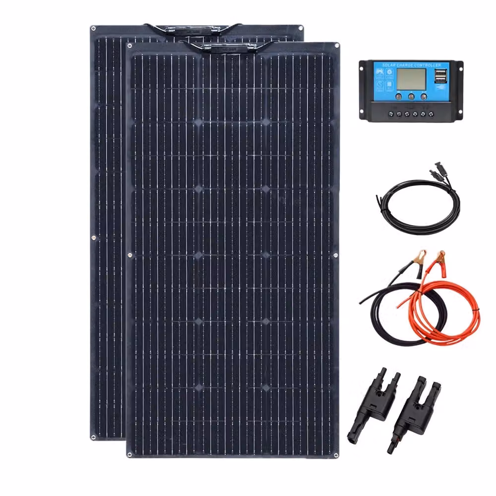 Kit pannelli solari da 200W, alta efficienza, moduli fotovoltaici flessibili. Kit pannello solare da 200W