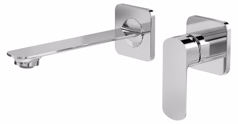 Miscelatore per lavabo cromato, in ottone, dimensioni 233x127 mm, a risparmio idrico