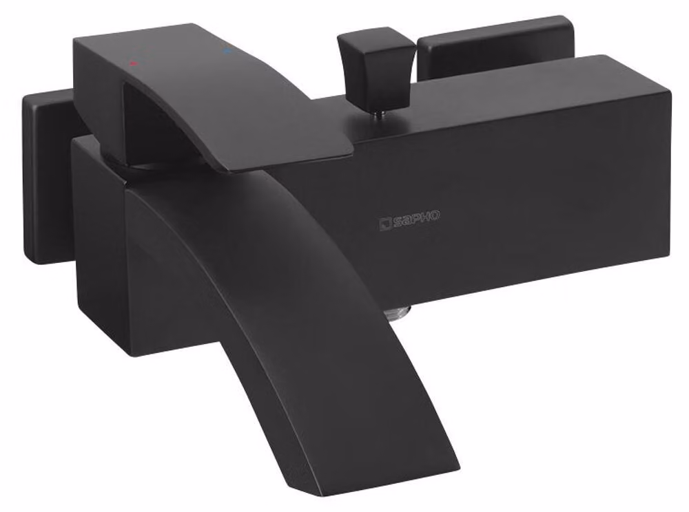 Sapho Ginko - Miscelatore per bagno, nero opaco 1101-10B
