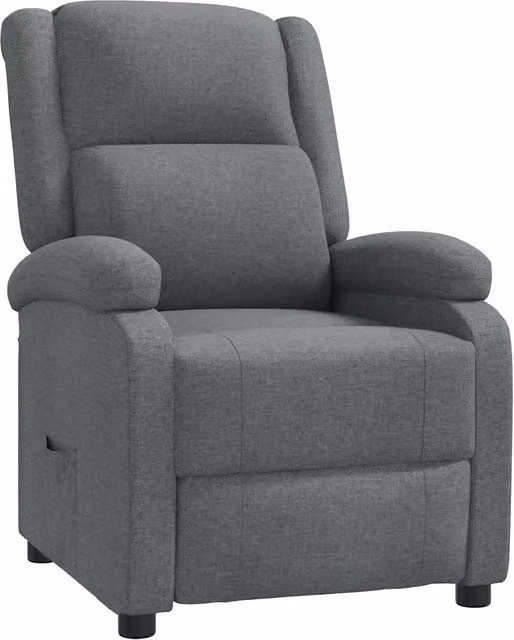 Poltrona | Sedia Relax Reclinabile in Tessuto Grigio Scuro