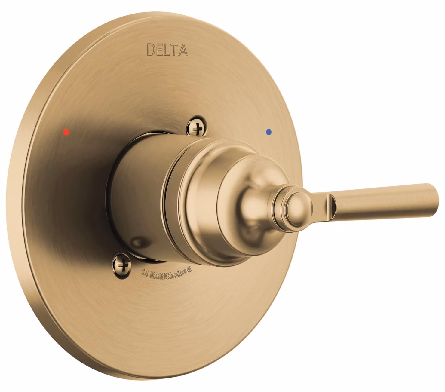 Miscelatore per doccia, finitura effetto legno, monocomando, bronzo champagne, montaggio a parete