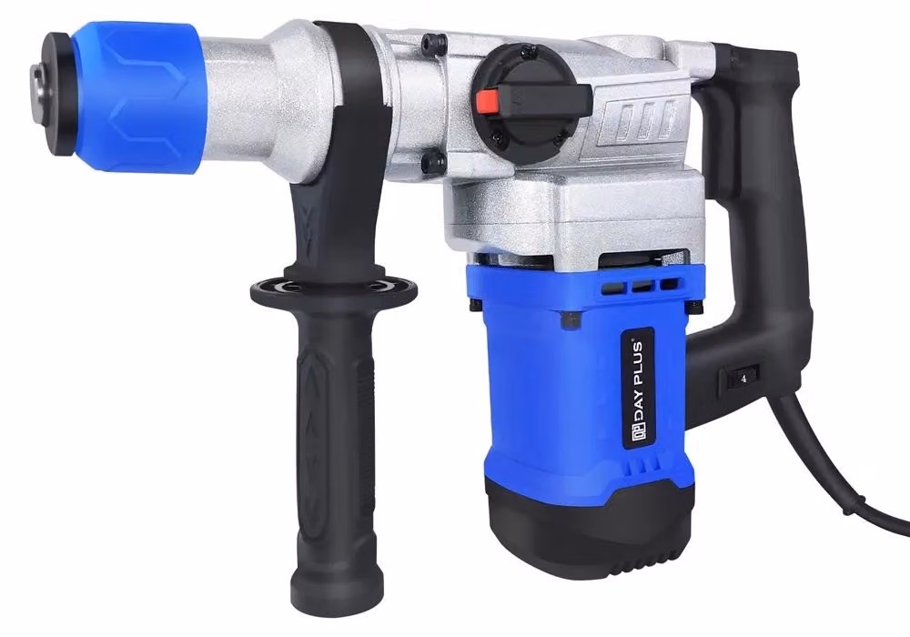 Trapano avvitatore a percussione elettrico - Attacco SDS-Plus - 4 funzioni - 1100 W - 220 V - 4100 giri/min - Colore blu e bianco
