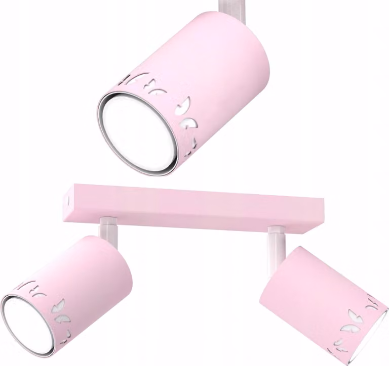 Lampada Da Soffitto Per Bambine Plafon Spot Per Ragazze Led Gu10 Farfalle Rosa