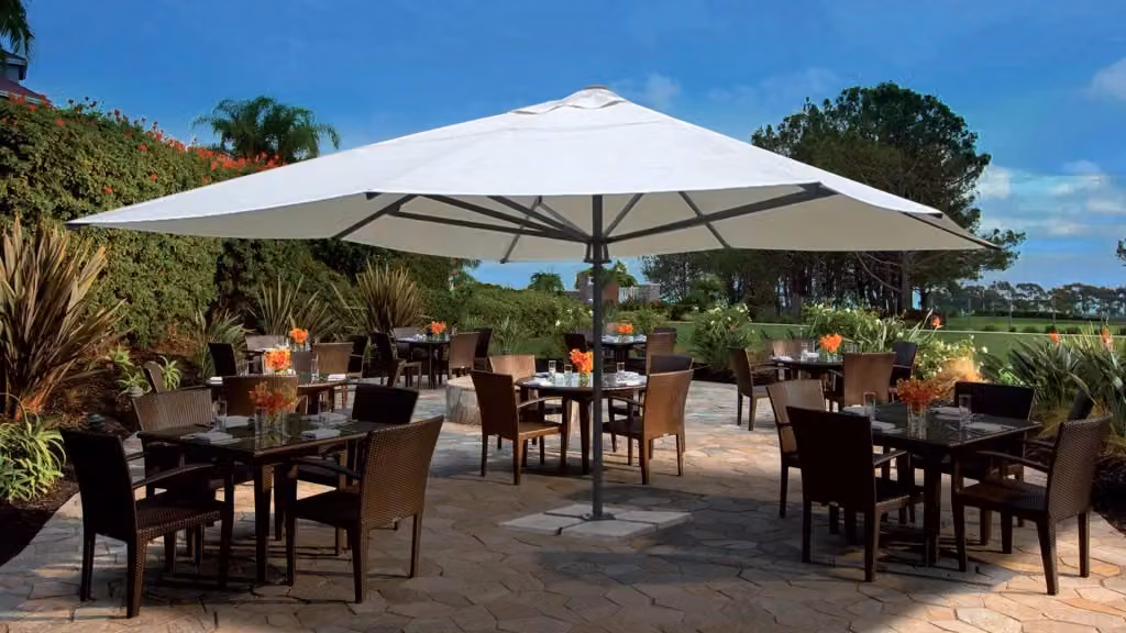 Ombrellone da Giardino Giordanoshop in Alluminio e Poliestere Bianco – 2