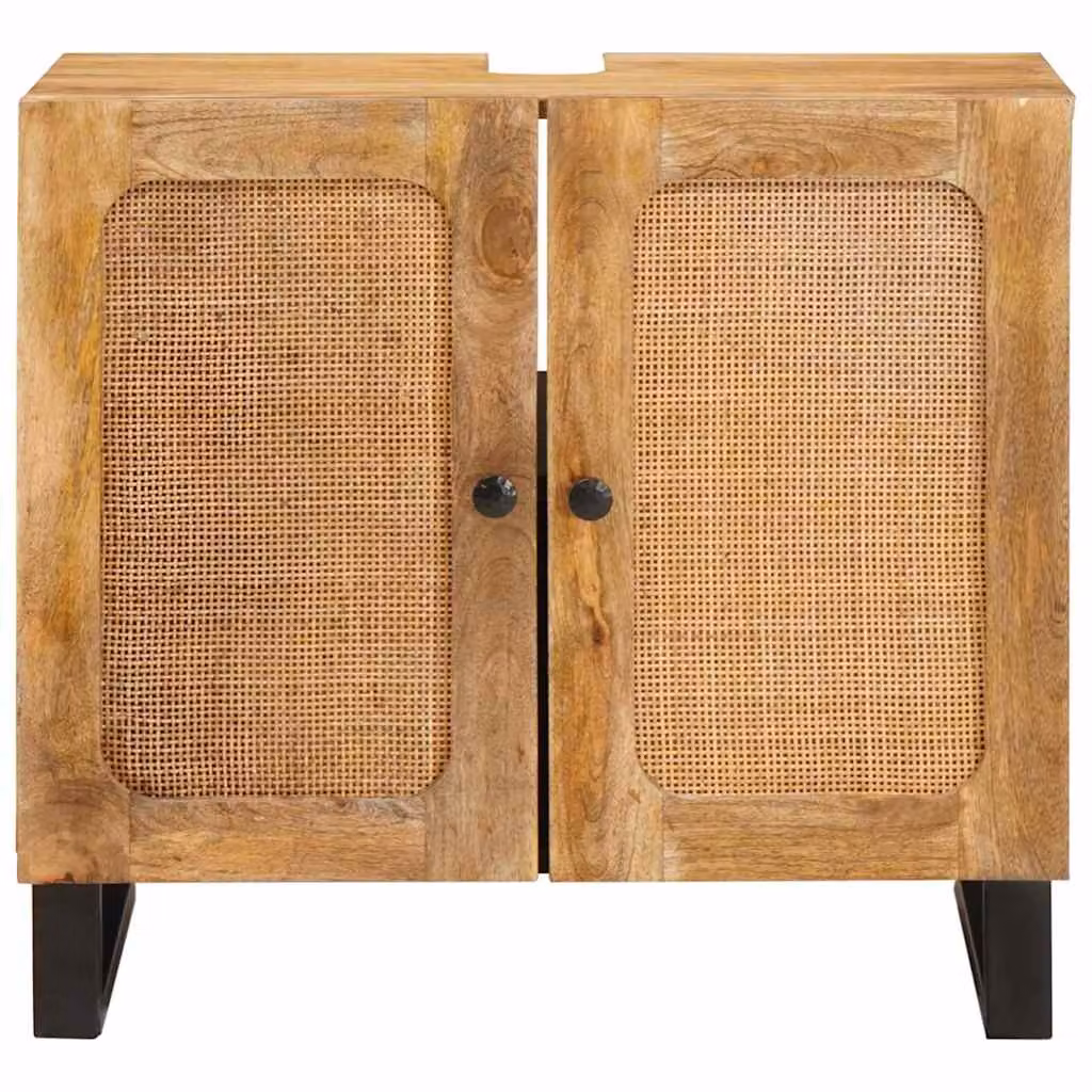 vidaXL Armadio per Lavabo da Bagno Marrone 62 x 33 x 58 cm