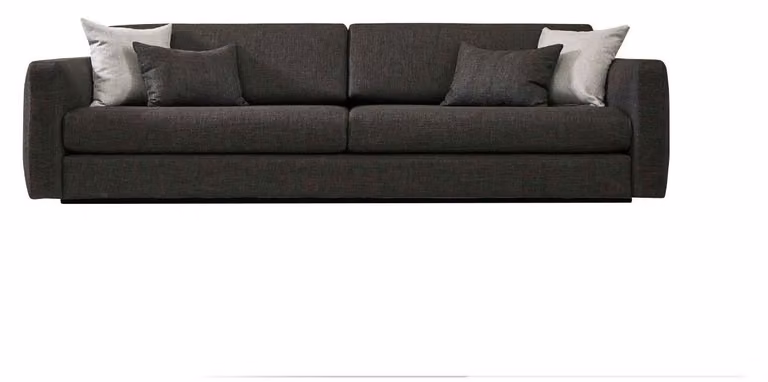 Stoffsofa Dreisitzer Couch Sofa 3 Sitzer Grau Stoff Polstersofa Design