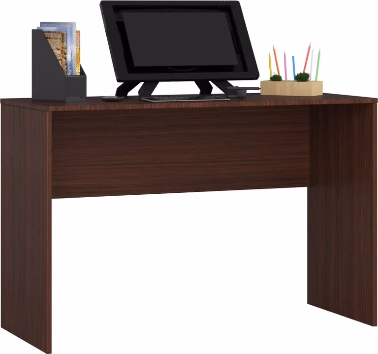 Scrivania rettangolare, dimensioni: altezza 77 cm, larghezza 120 cm, profondità 50 cm