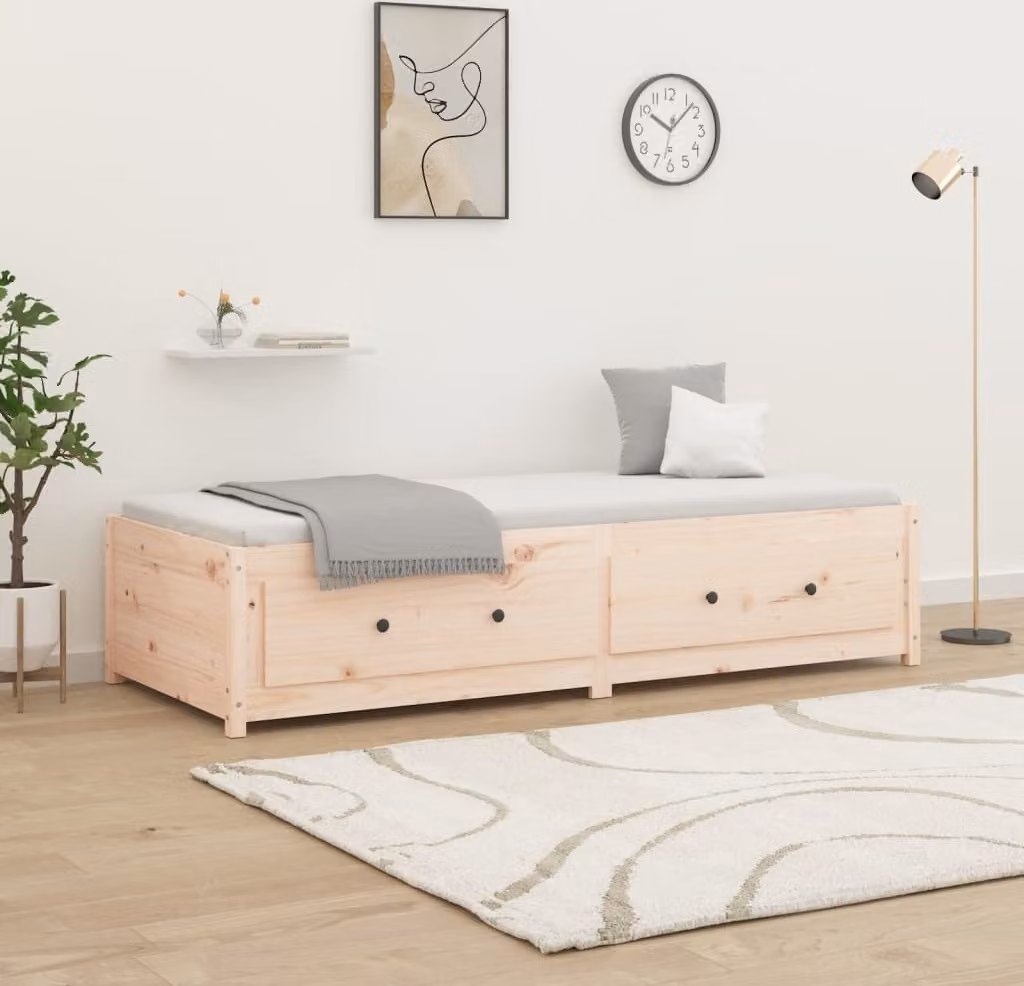 The Living Store Letto da giorno 90x190 cm in legno di pino massiccio