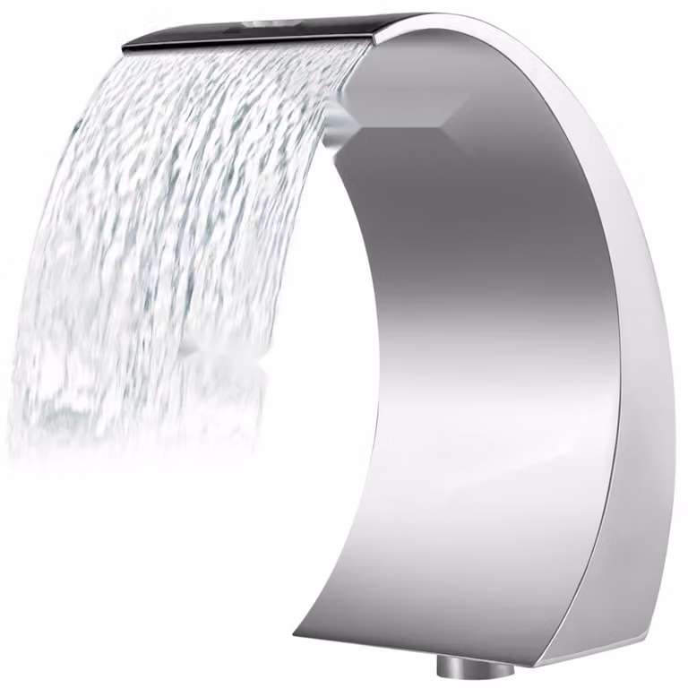 Doccia a spruzzo per piscina - doccia a spruzzo a cascata in acciaio inox - fontana per piscina - fontana di decorazione per laghetti da giardino - 30x60x45 cm