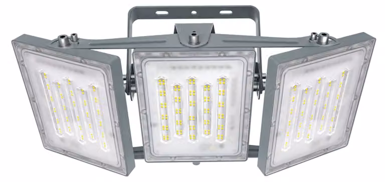 Faretto LED da 300W, 30000 lumen, regolabile, grado di protezione IP65, 6000K, per uso esterno