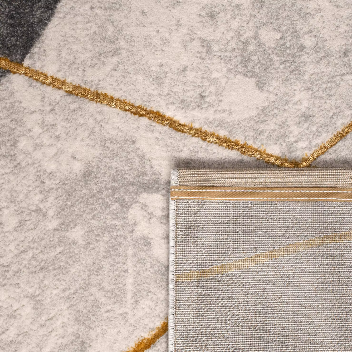 Tappeto Tiana grigio con effetto alto-basso e design geometrico scandinavo L: 290 cm, P: 200 cm – 1