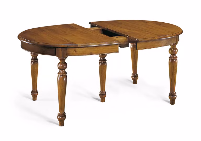 Tavolo ovale allungabile in legno di noce Mobili 2G L: 170 cm, P: 110 cm, H: 78 cm