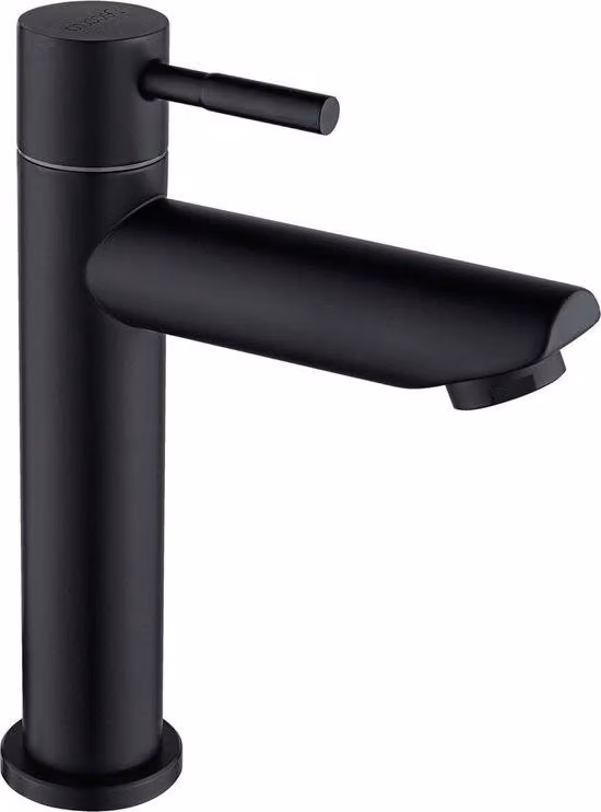 Rubinetto per lavabo - Rubinetto per acqua fredda nera Rubinetto per WC ospiti Rubinetto per bagno