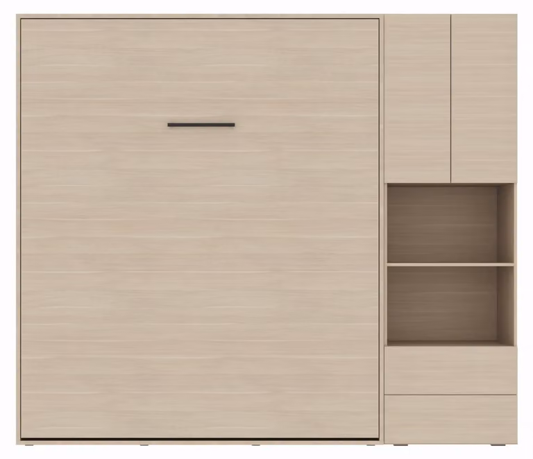SMARTBett SET M3 letto a scomparsa 140x200 e mobile STA.2.0017 (profondità 55 cm) Rovere Kaiserberg