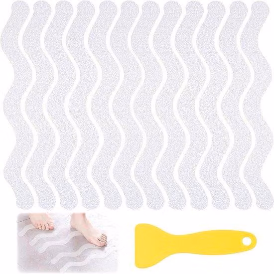 Strisce antiscivolo per bagni e docce - Set da 36 pezzi per bagni, cucine e piscine.