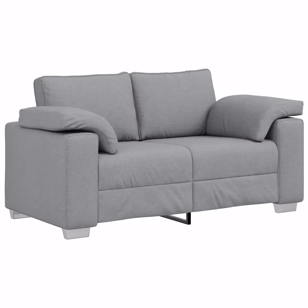 Divano a due posti moderno vidaXL in tessuto grigio con larghezza: 160 cm – 2