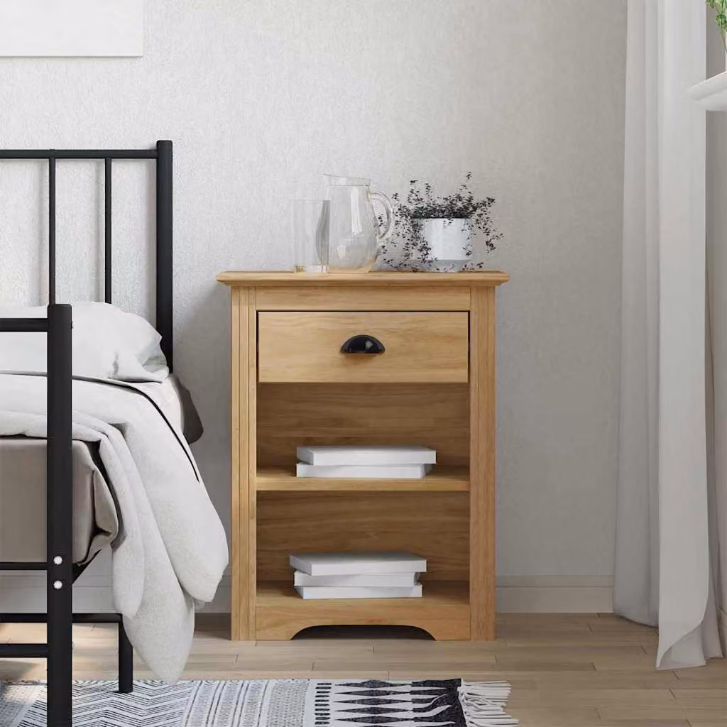 Armadio da notte vidaXL BODO moderno in legno marrone miele L: 53 cm, P: 38,5 cm, H: 67 cm