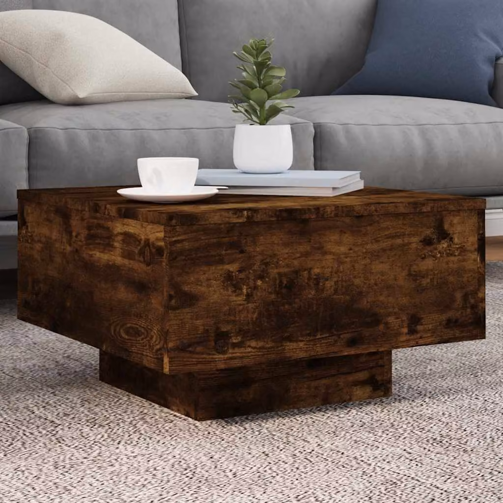 vidaXL Tavolino da Salotto Moderno in Legno Rovere Marrone L/P/H: 55 x 55 x 31 cm