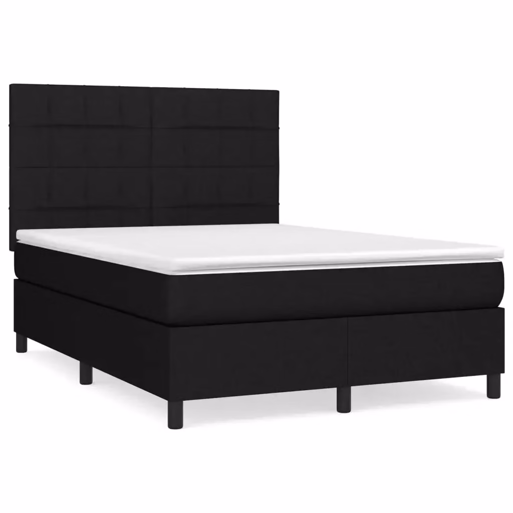 Letto Ibrido con Giroletto a Molle e Materasso vidaXL, Colore Nero e Bianco, L/P: 140 x 200 cm – 2