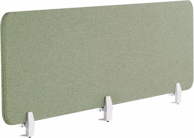 Pannello Divisorio Fonoassorbente per Scrivania Beliani in PET Verde L: 180 cm, H: 40 cm