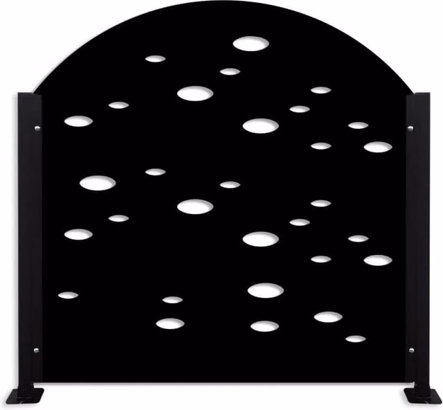 Ringhiera curva Signorbit in PVC rivestito nero opaco