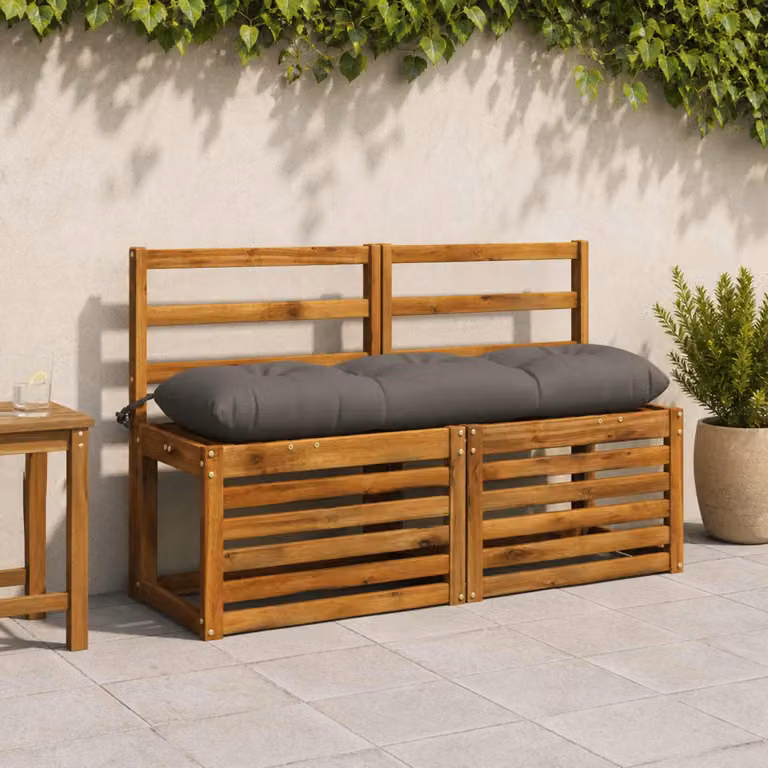 vidaXL Cuscino per panchina VIANEN Grigio in Poliestere con imbottitura in schiuma e copertina rimovibile L: 120 cm