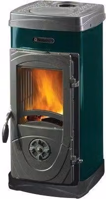 Stufa a legna La Nordica Super Junior Verde 5 kW L: 36,0 cm, P: 41,9 cm, H: 77,1 cm