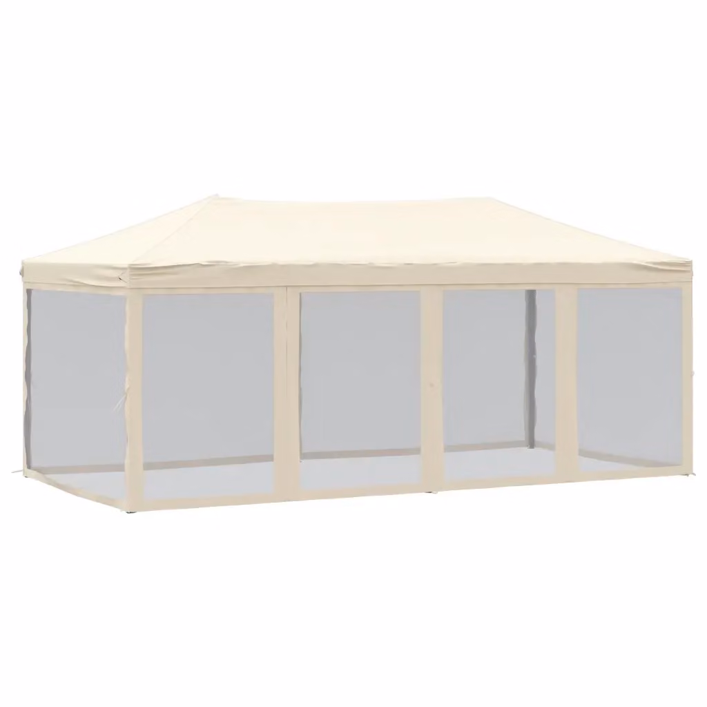 Tenda per feste pieghevole vidaXL con pareti laterali beige L/P/H: 6 x 3 x 2,2 m – 2