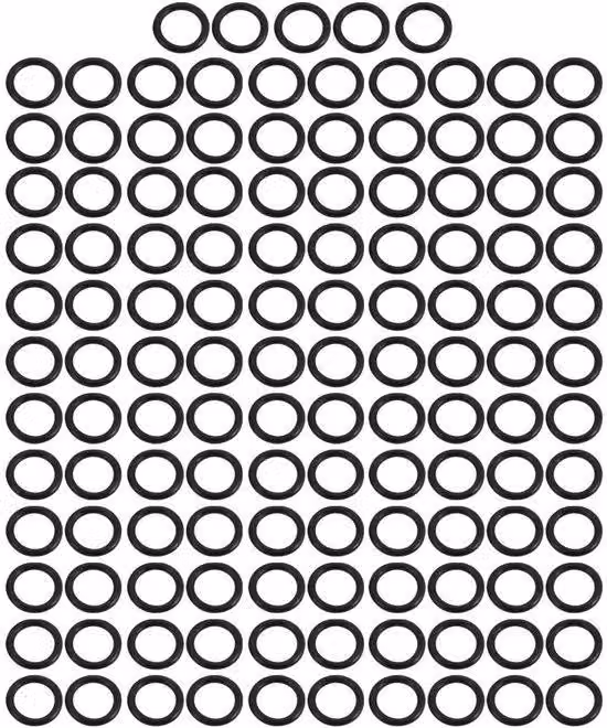 O-ring in gomma, diametro esterno 8 mm, diametro interno 5,6 mm, larghezza 1,2 mm, impermeabili
