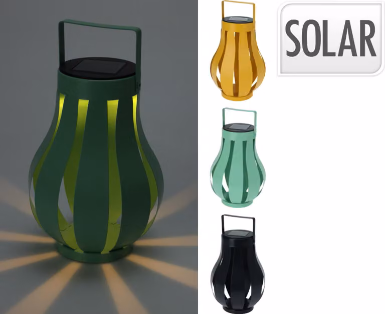 Lanterna solare LED 19 cm giallo KO-AF5000800giallo
