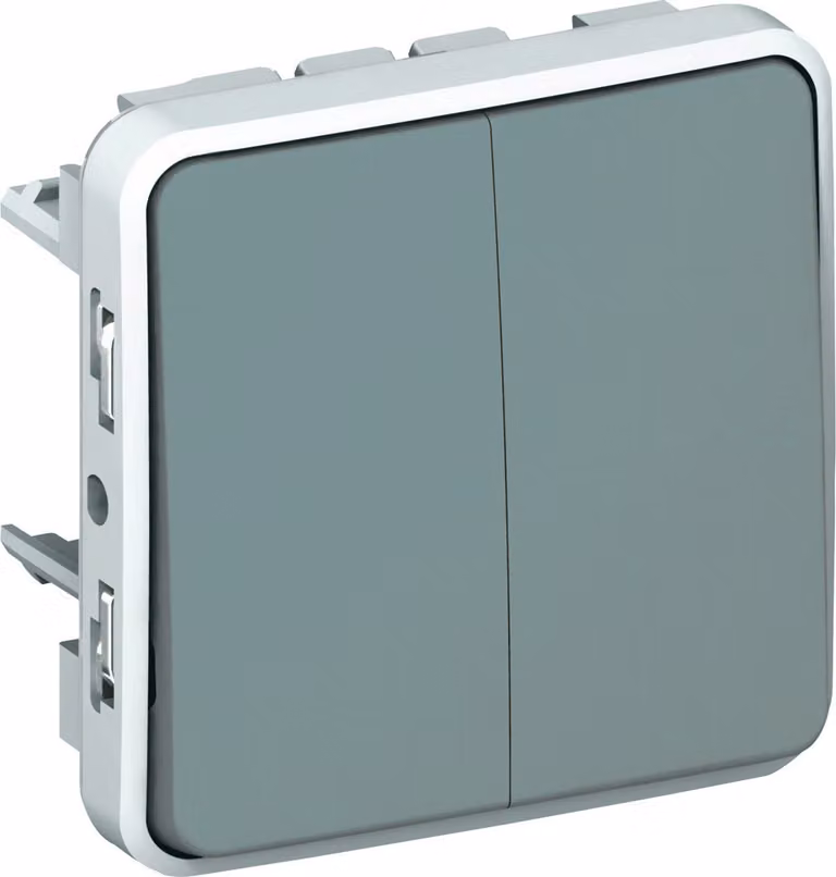 Legrand Plexo55 Interruttore a bilanciere modulare a doppia commutazione antiumidità grigio 069525