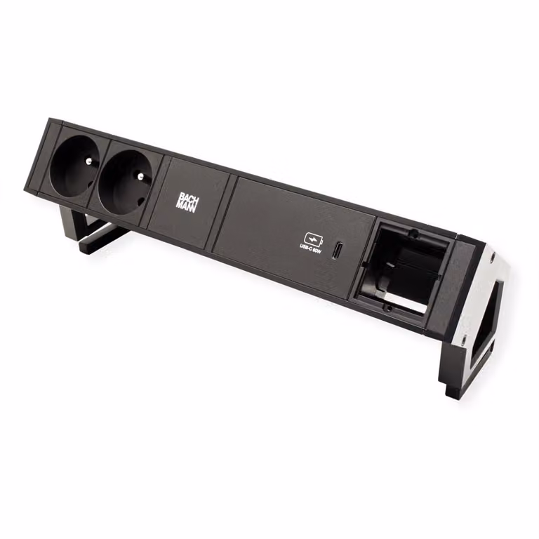 Bachmann Desk2 2Xute 1Xusb C 60W 1Xcm 0,2M Gst18 Ral9005