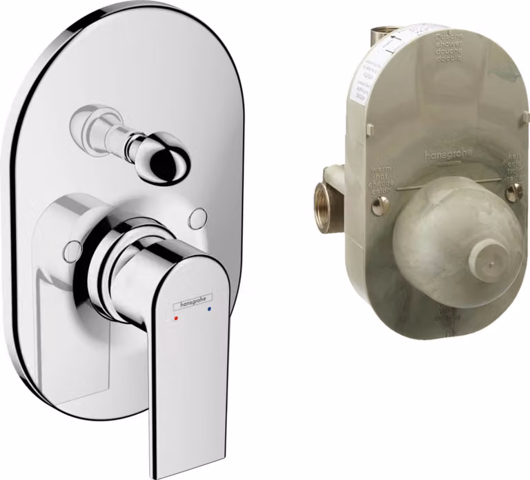 Hansgrohe Vernis Shape - Miscelatore da parete per vasca con corpo, cromo 71472000