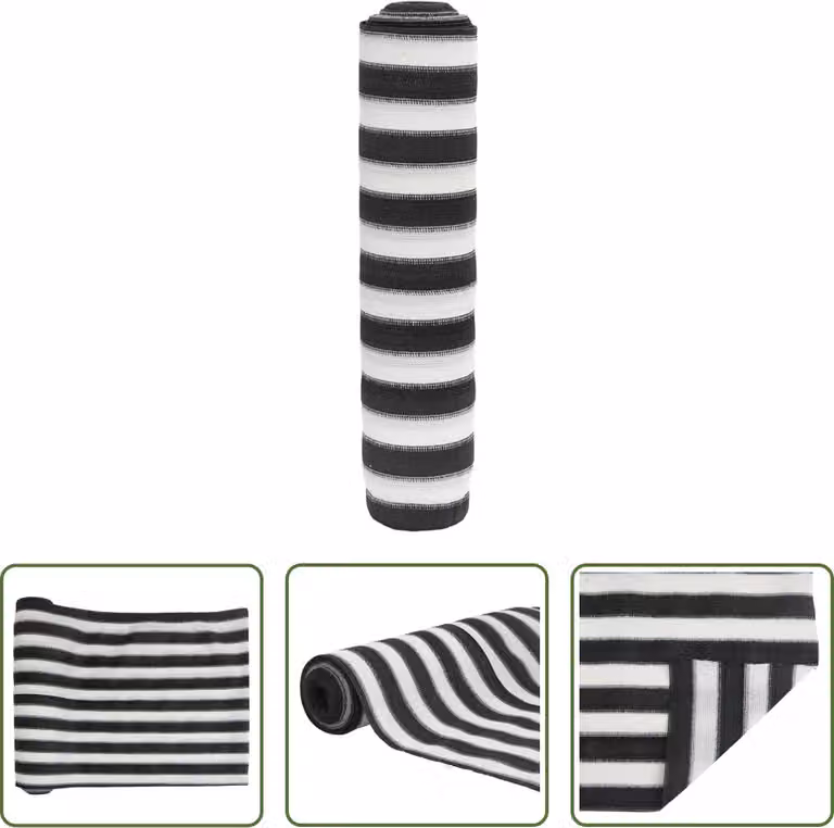 Il paravento Living Store antracite e bianco 1,5x25 m HDPE 150 g/m²
