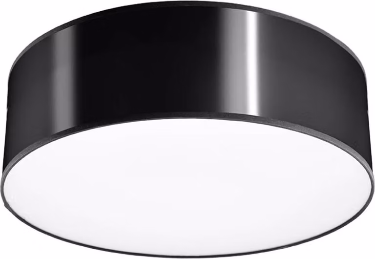Lampada a soffitto ARENA nero 1xE27 15W PVC 11x25x25cm Sollux Lighting