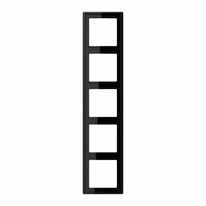 Cornice Jung 5-gang nero orizzontale/verticale LS 985 SW (LS985SW)