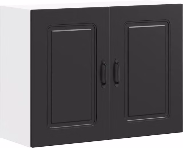 Pensile da cucina Kalmar HELLOSHOP26 nero con design moderno in legno composito L: 80 cm, P: 31 cm, H: 60 cm